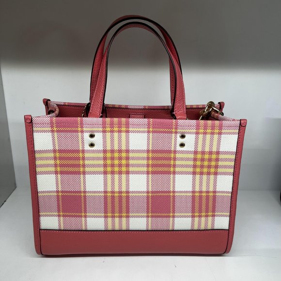 Coach Dempsey Carryall With Garden Plaid Print And Coach Patch Coach c8201 - Picture 3 of 11